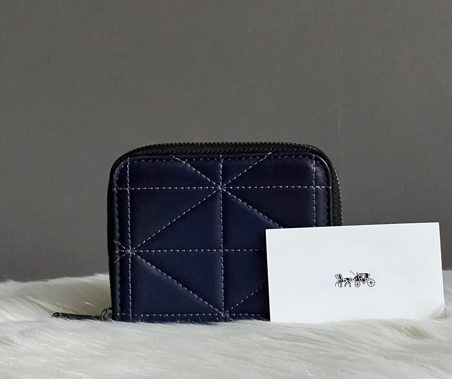 Coach Small Zip Around Wallet With Quilting