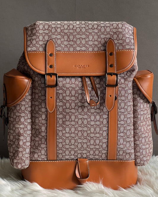 Coach Hitch Backpack in Micro Signature Jacquard