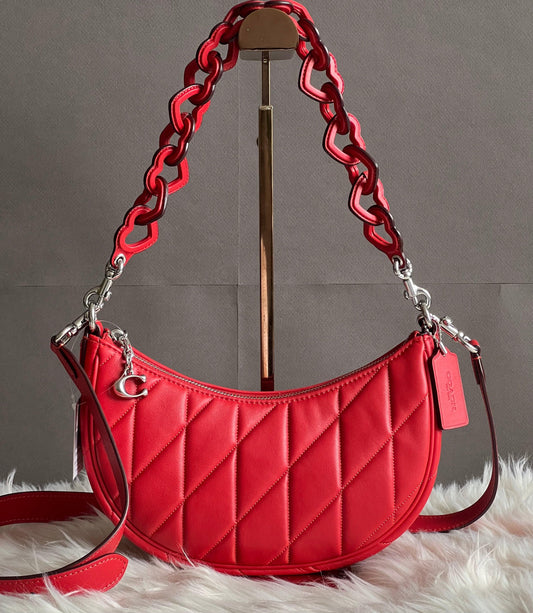 Coach Mira Shoulder Bag with Pillow Quilting and Heart Strap