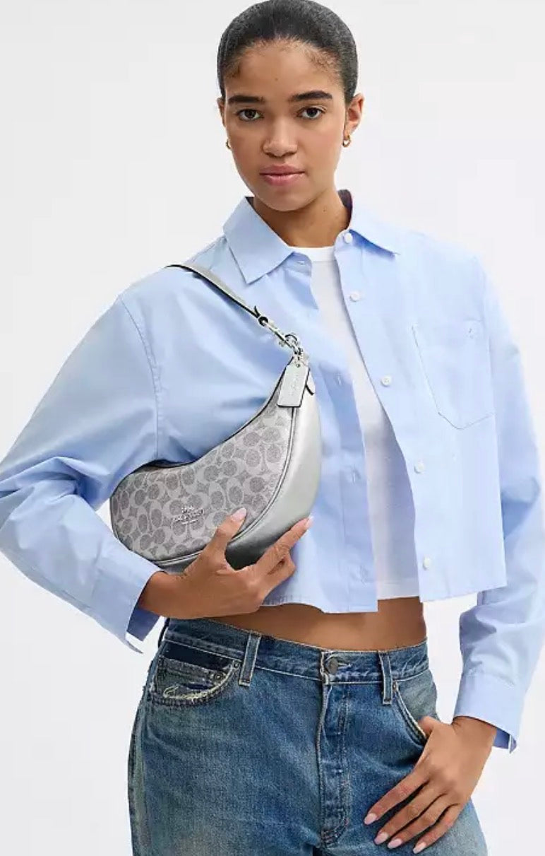 Coach Aria Shoulder Bag In Signature Canvas