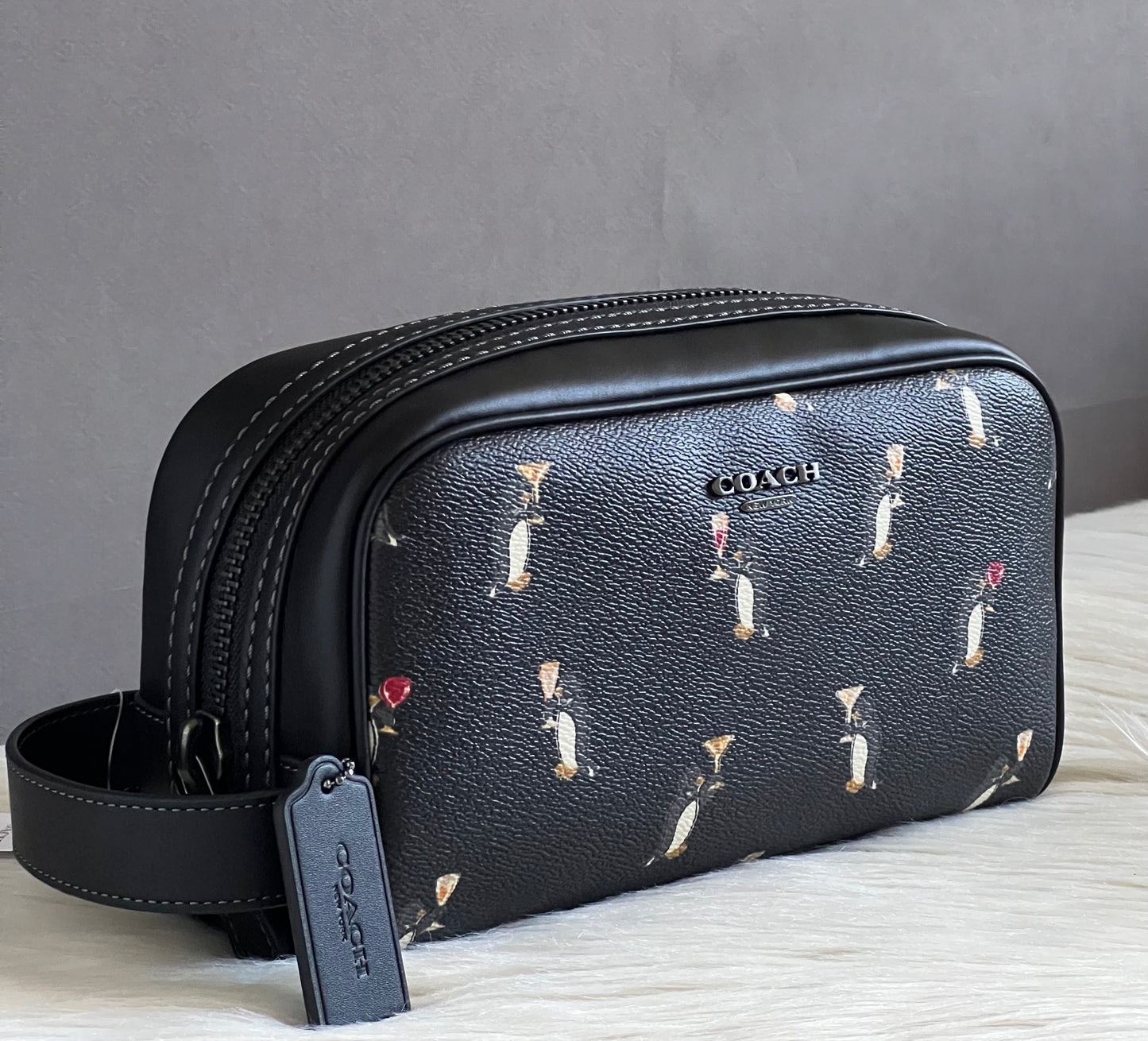 Coach Small Travel Kit With Penguin Print