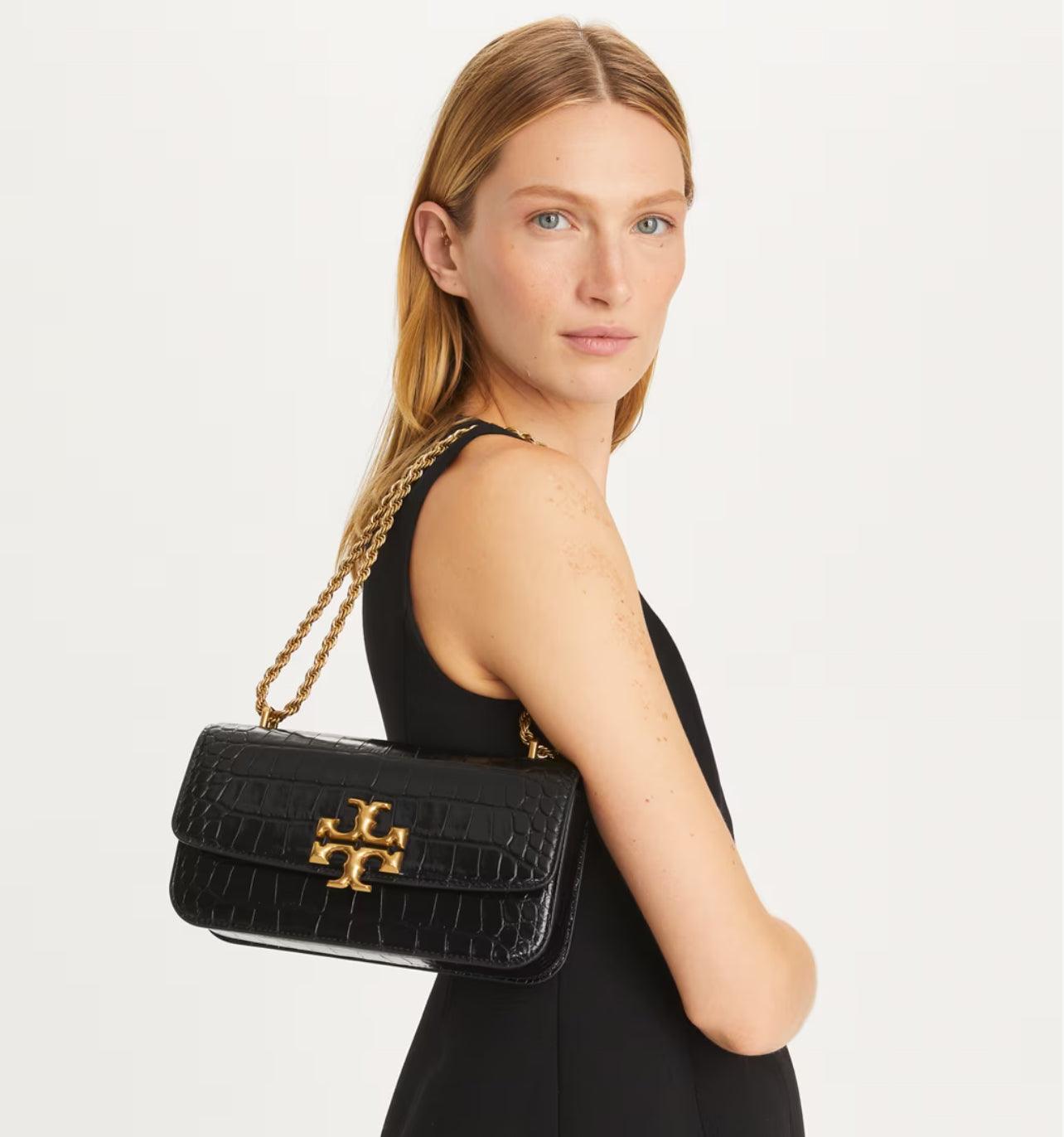 Tory Burch Eleanor Croc-Embossed Bag