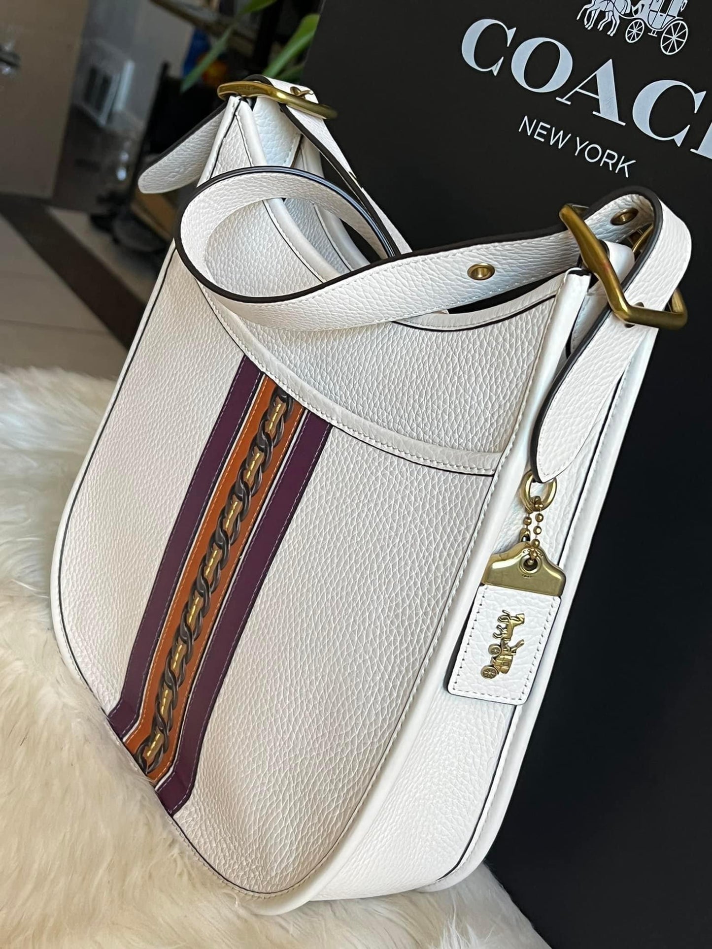 Coach Emery Crossbody with Varsity Stripe