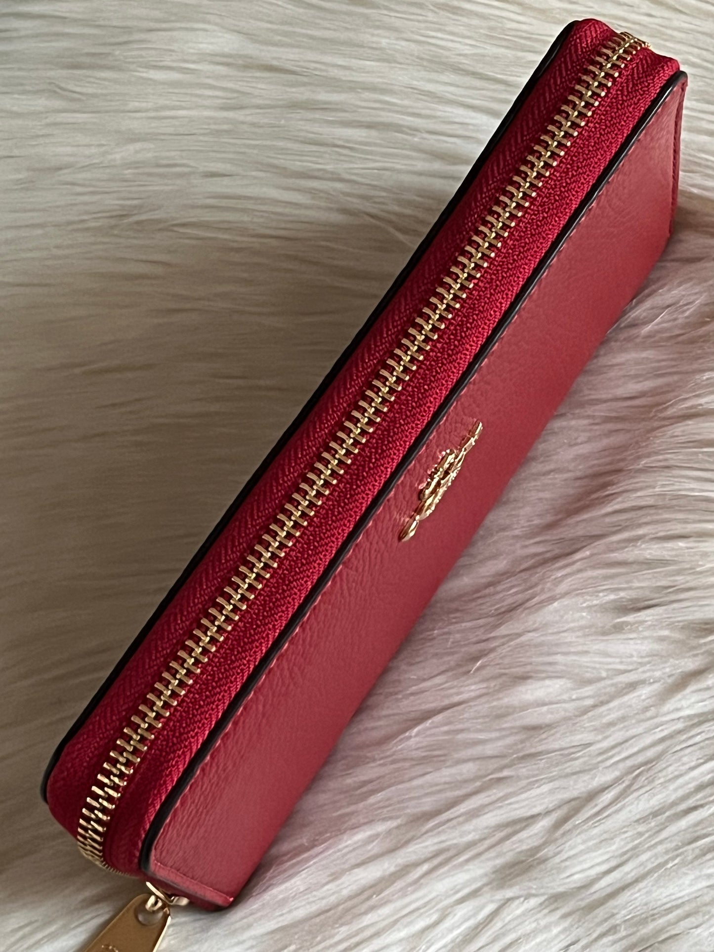 Coach Pebble Leather Zip Around Wallet