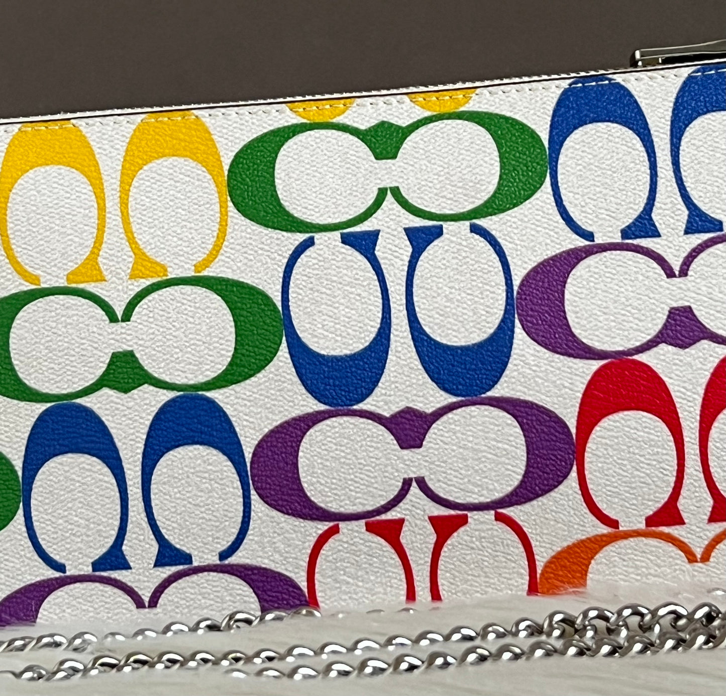 Coach Poppy Crossbody in Rainbow Signature Canvas