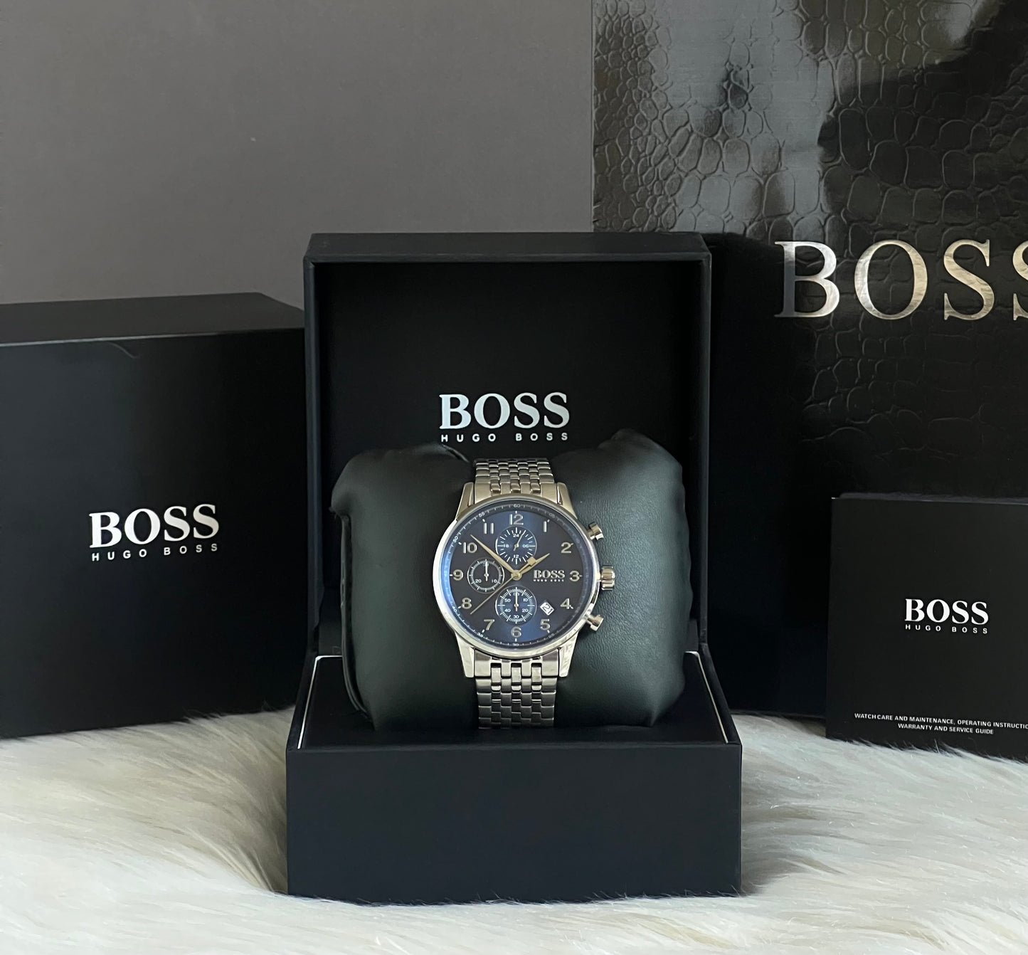 Hugo Boss Men’s Blue Navigator Chronograph Watch