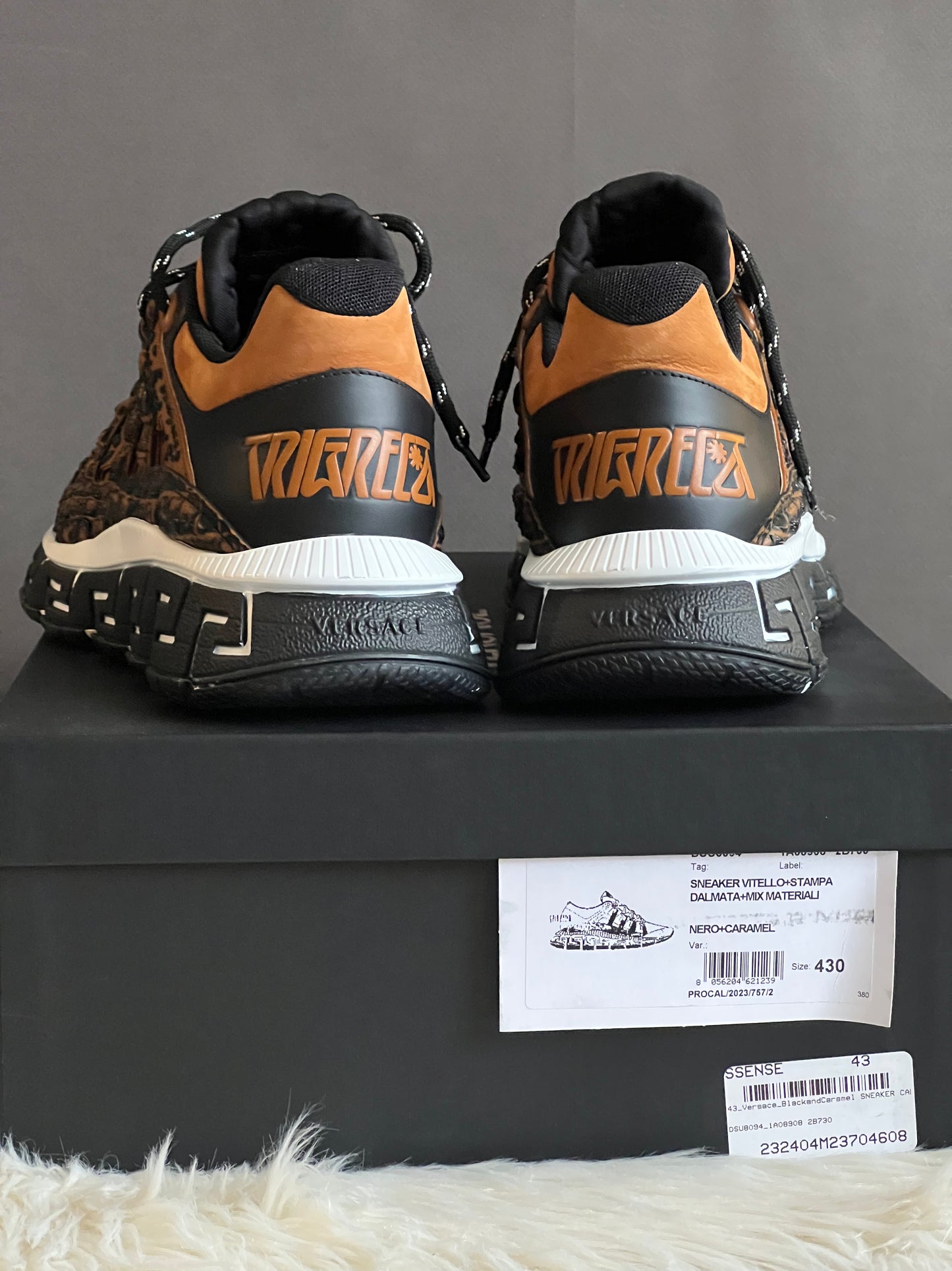Versace Sneaker Vitello Stampa Dalmata Mix Material