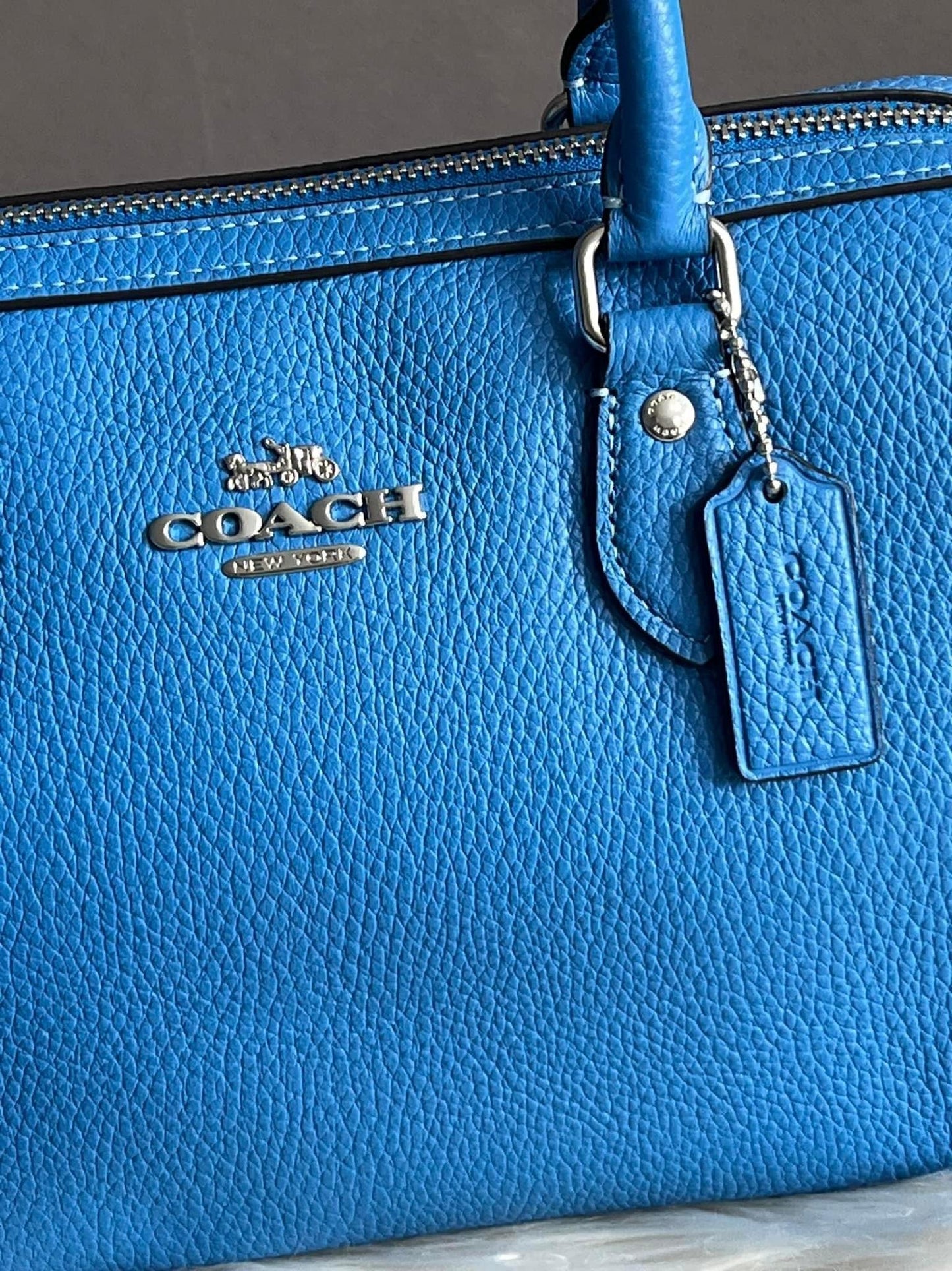 Coach Rowan Satchel with Signature Canvas Detail