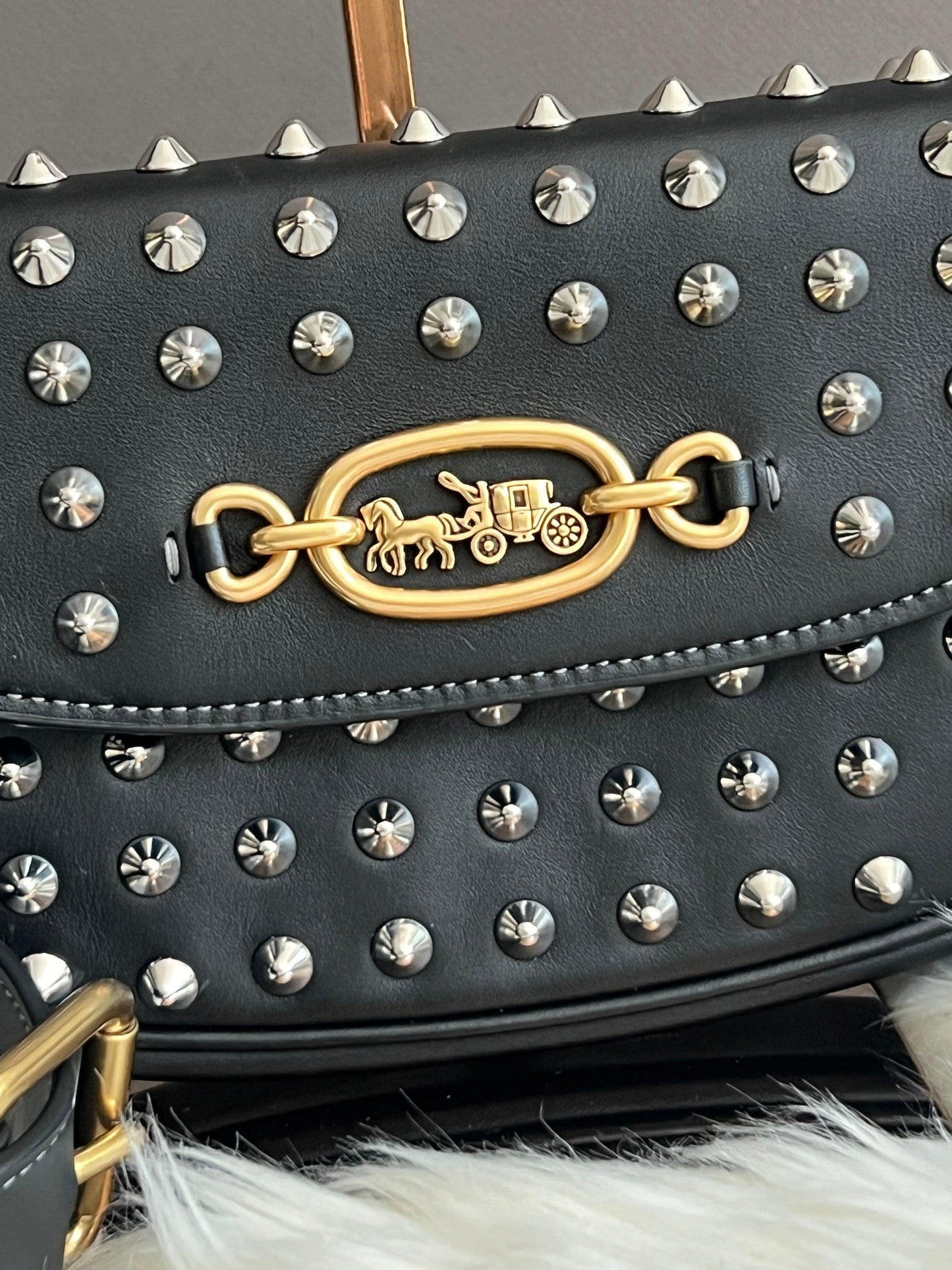 Coach Harley Shoulder Bag 23 with Studs