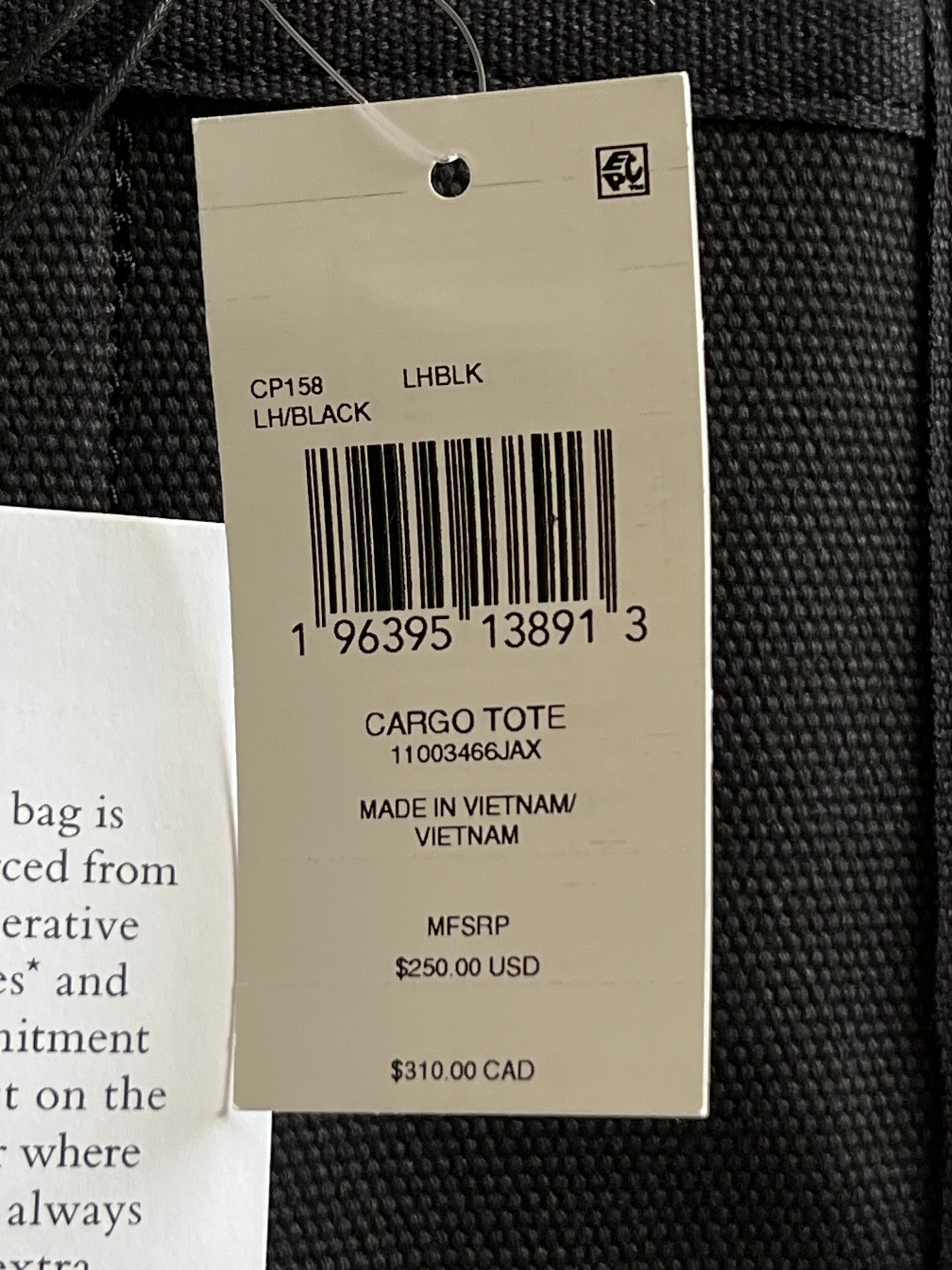 Coach Cargo Tote Bag