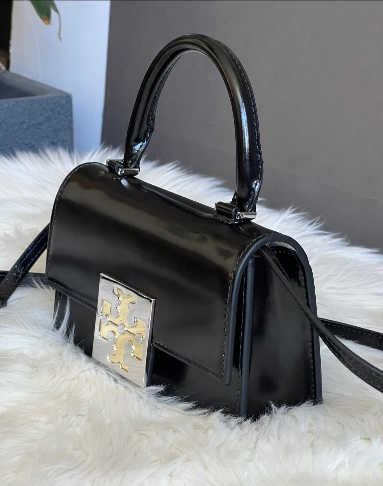 Tory Burch T Monogram Bon Bon Spazzolato Mini Top-handle Bag