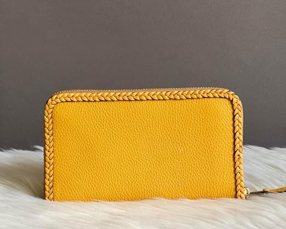 Coach Zip Around Wallet with Braid