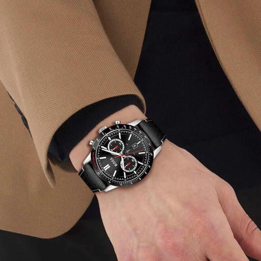 Hugo Boss Men’s Allure Chronograph Leather Strap Watch