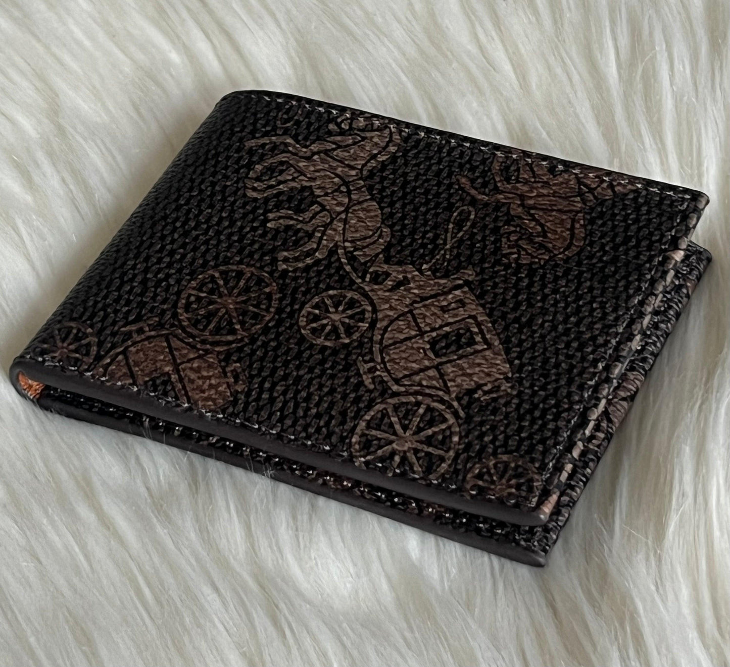 Coach Slim Billfold Wallet with Large Horse and Carriage Print