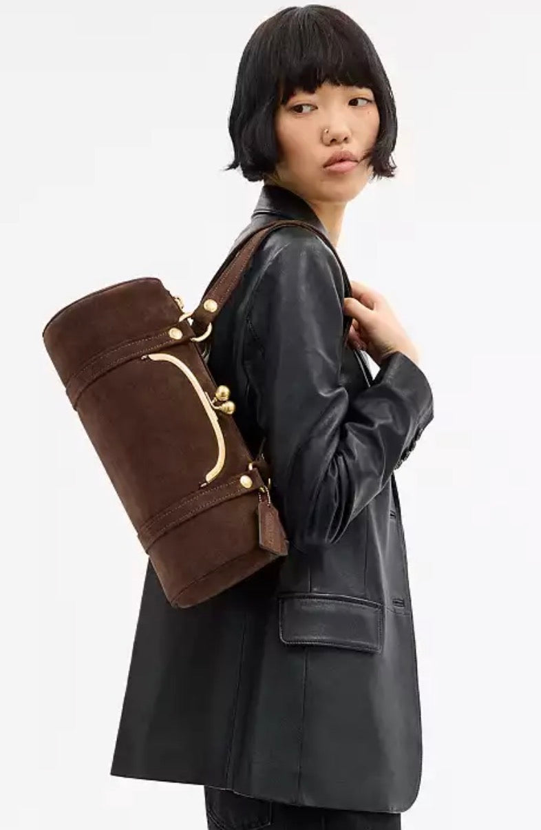 Coach Kisslock Barrel Bag