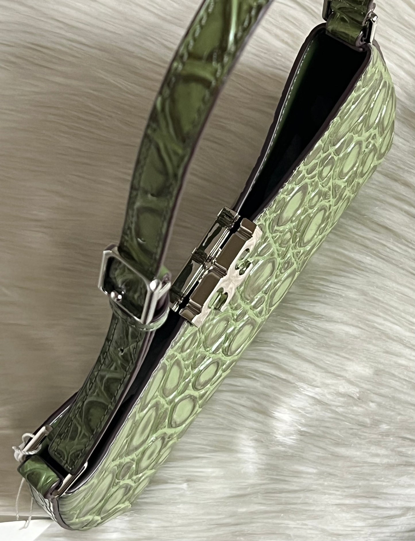 Tory Burch Eleanor Croc-Embossed Slim Shoulder Bag