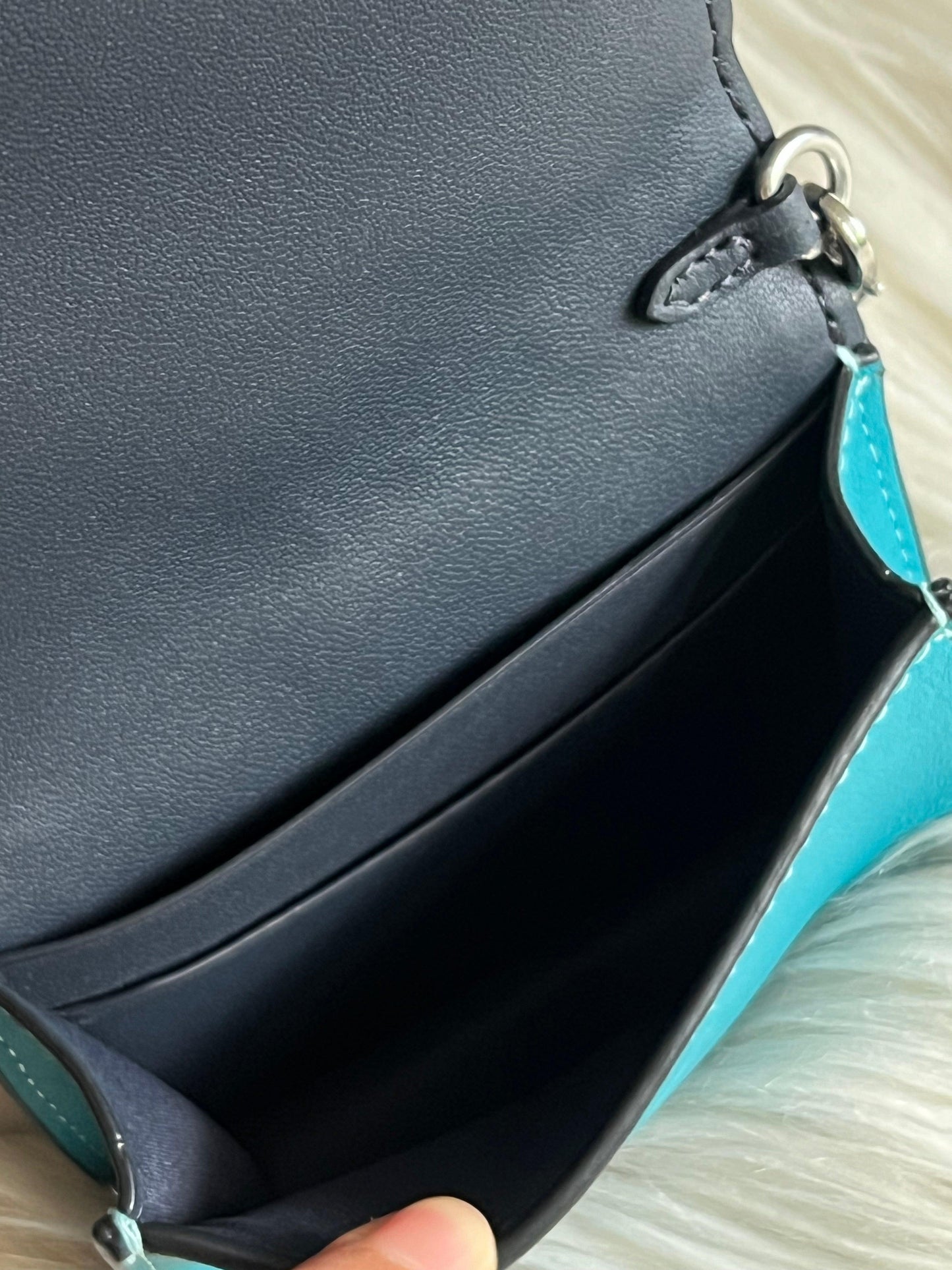 Coach Mini Wallet On A Chain With Puffy Diamond Quilting