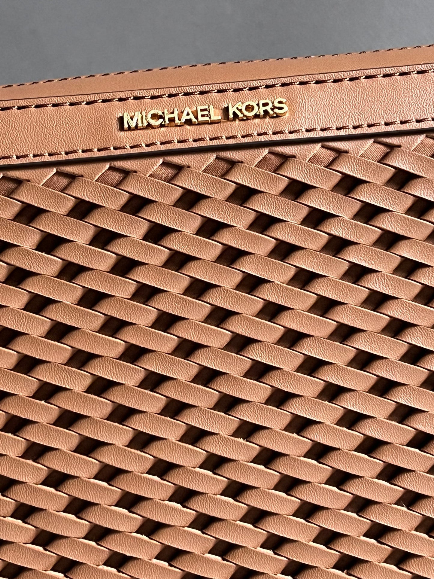 Michael Kors Jet Set Large Woven Crossbody Bag