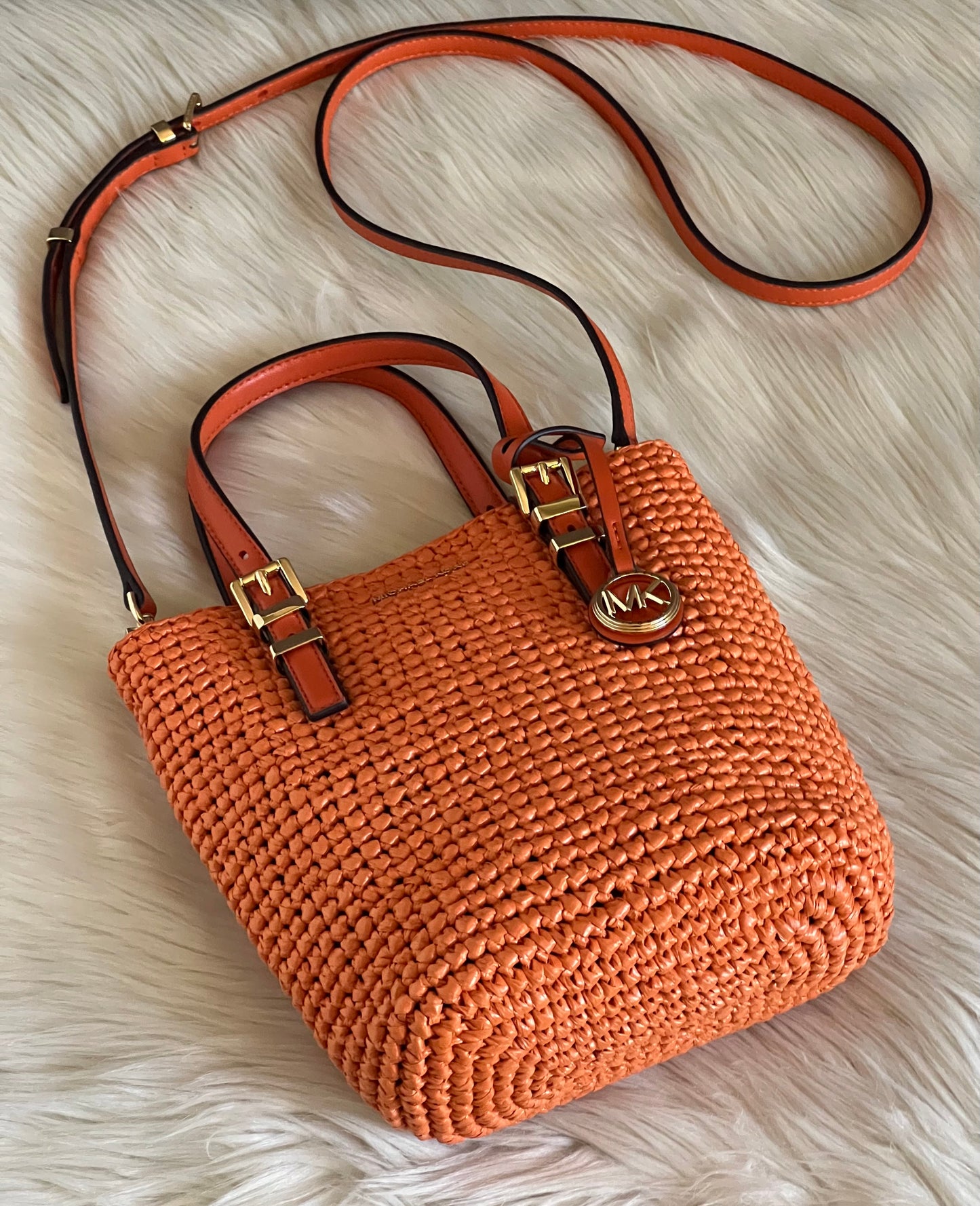 Michael Kors Quinn Extra-Small Crocheted Crossbody Bag
