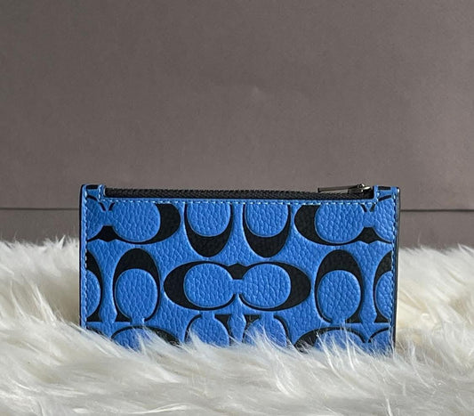Coach Zip Card Case in Signature Leather