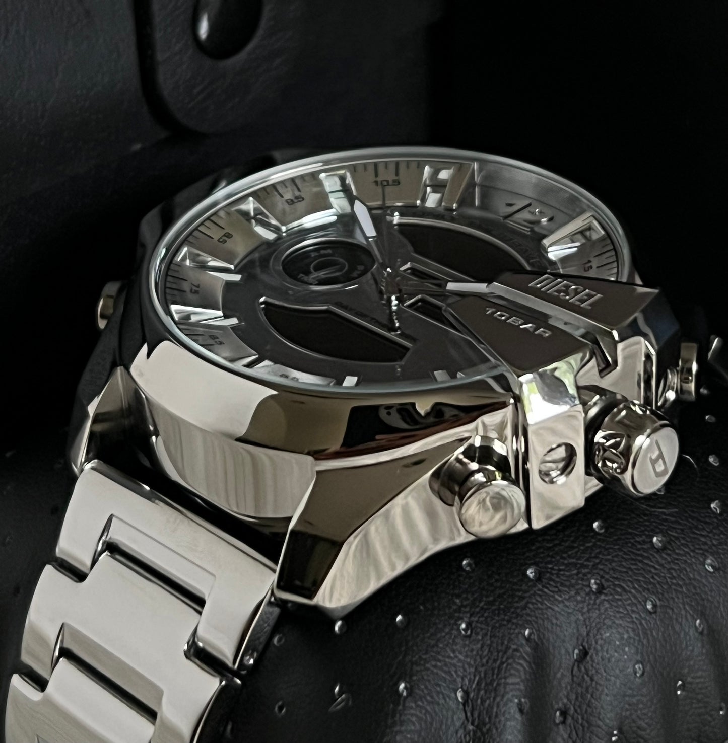 Diesel Men’s Mega Chief Ana-Digi Stainless Steel Watch