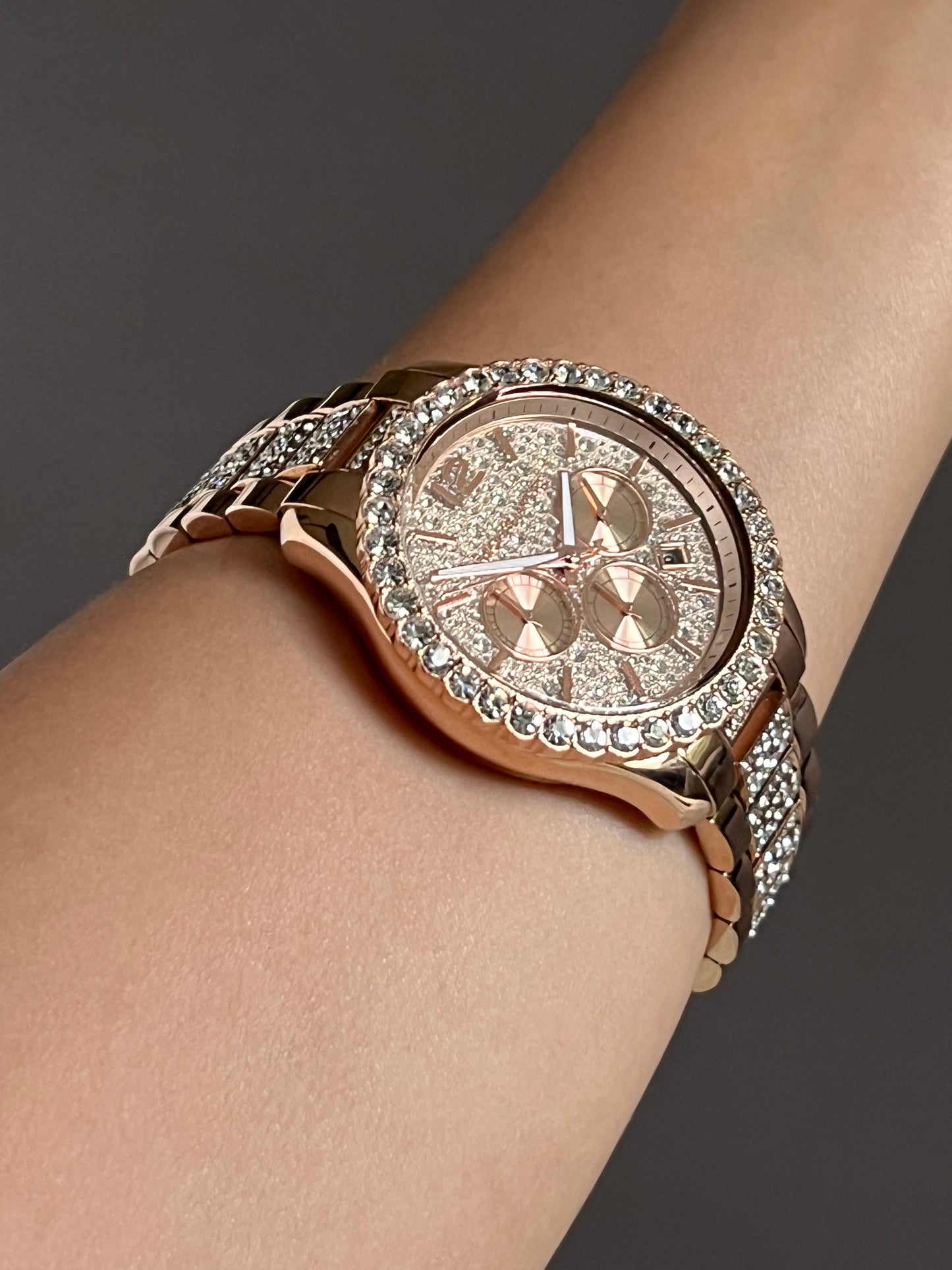 Michael Kors Women’s Layton Chronograph Rose Gold-Tone Watch