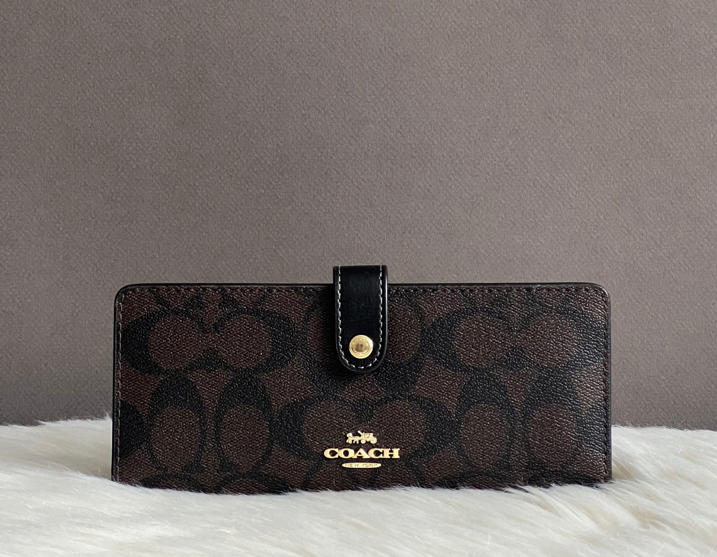 Coach Slim Wallet in Signature Canvas