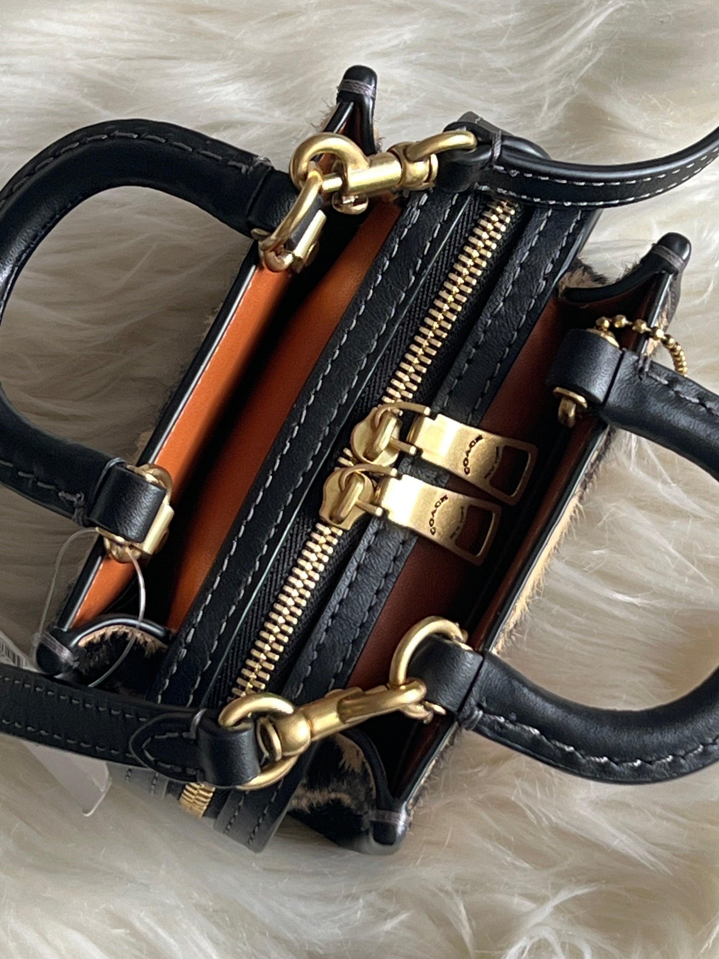 Coach Rogue 12 in Haircalf with Leopard Print
