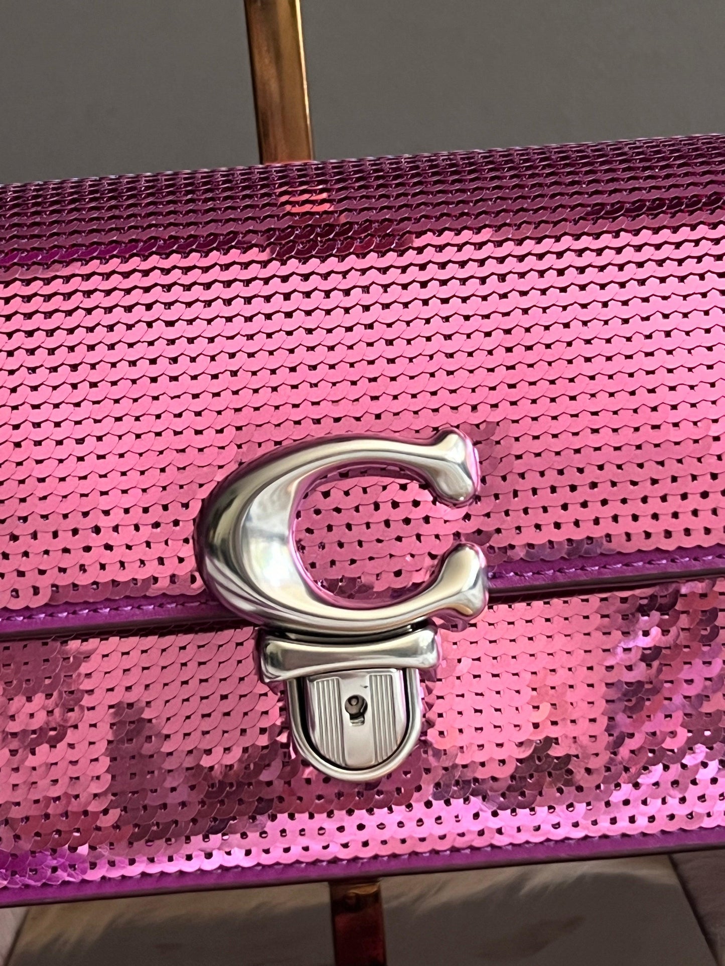 Coach Studio Baguette Bag with Sequins