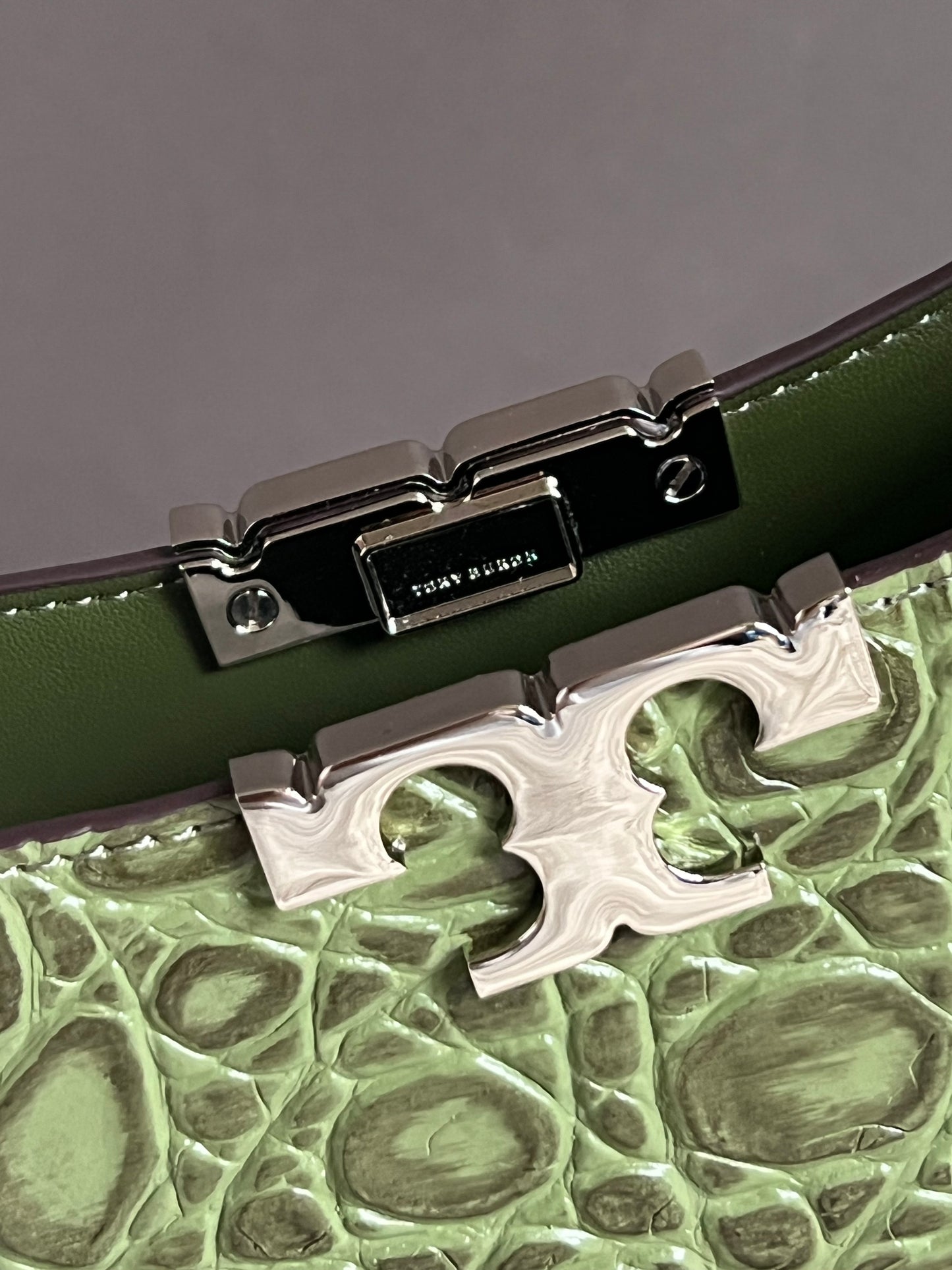 Tory Burch Eleanor Croc-Embossed Slim Shoulder Bag