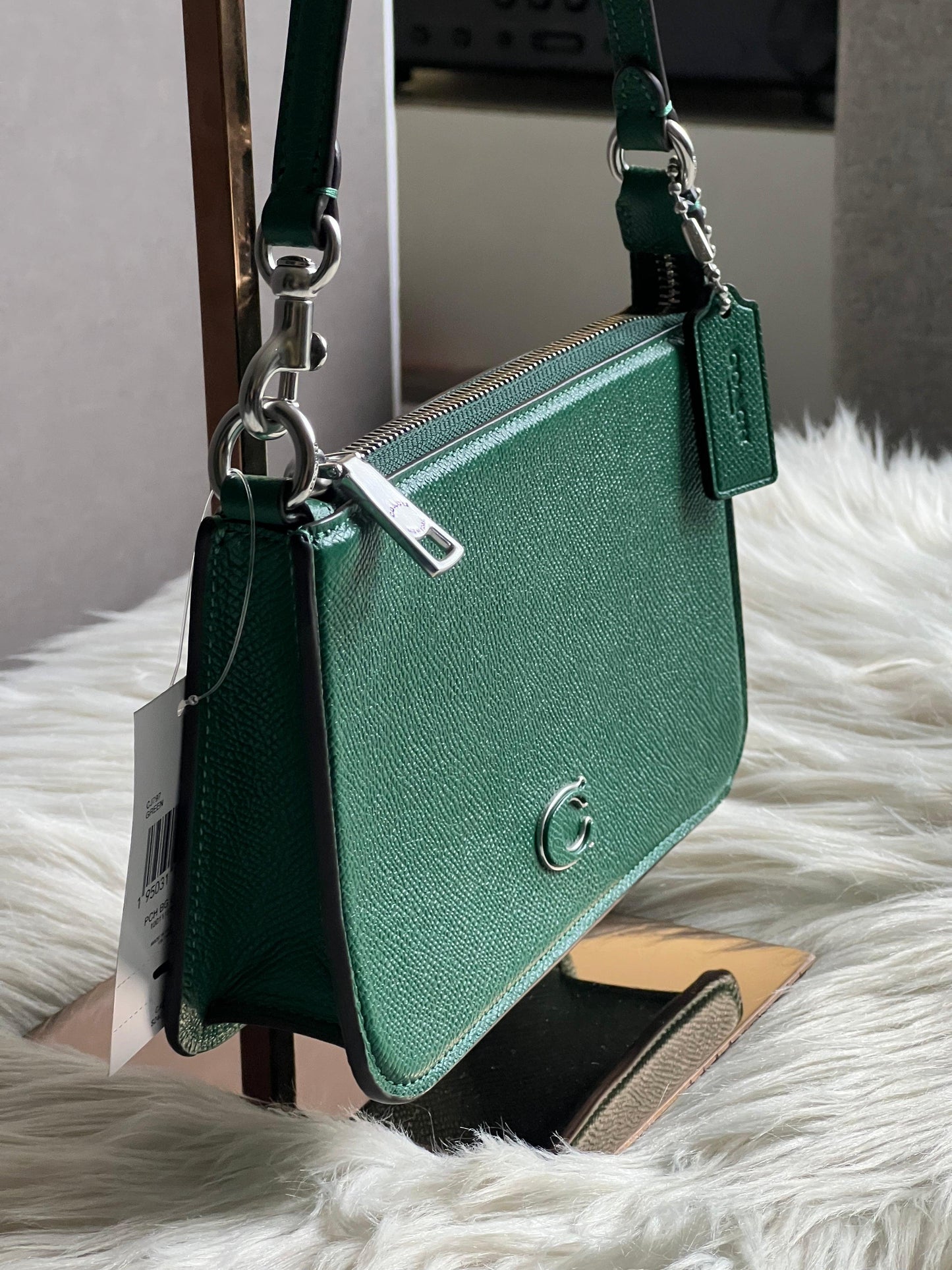 Coach Pouch Bag with Signature Canvas Detail