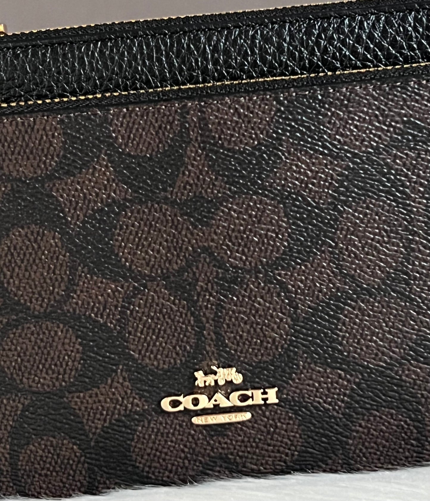 Coach Double Zip Wallet In Signature Canvas