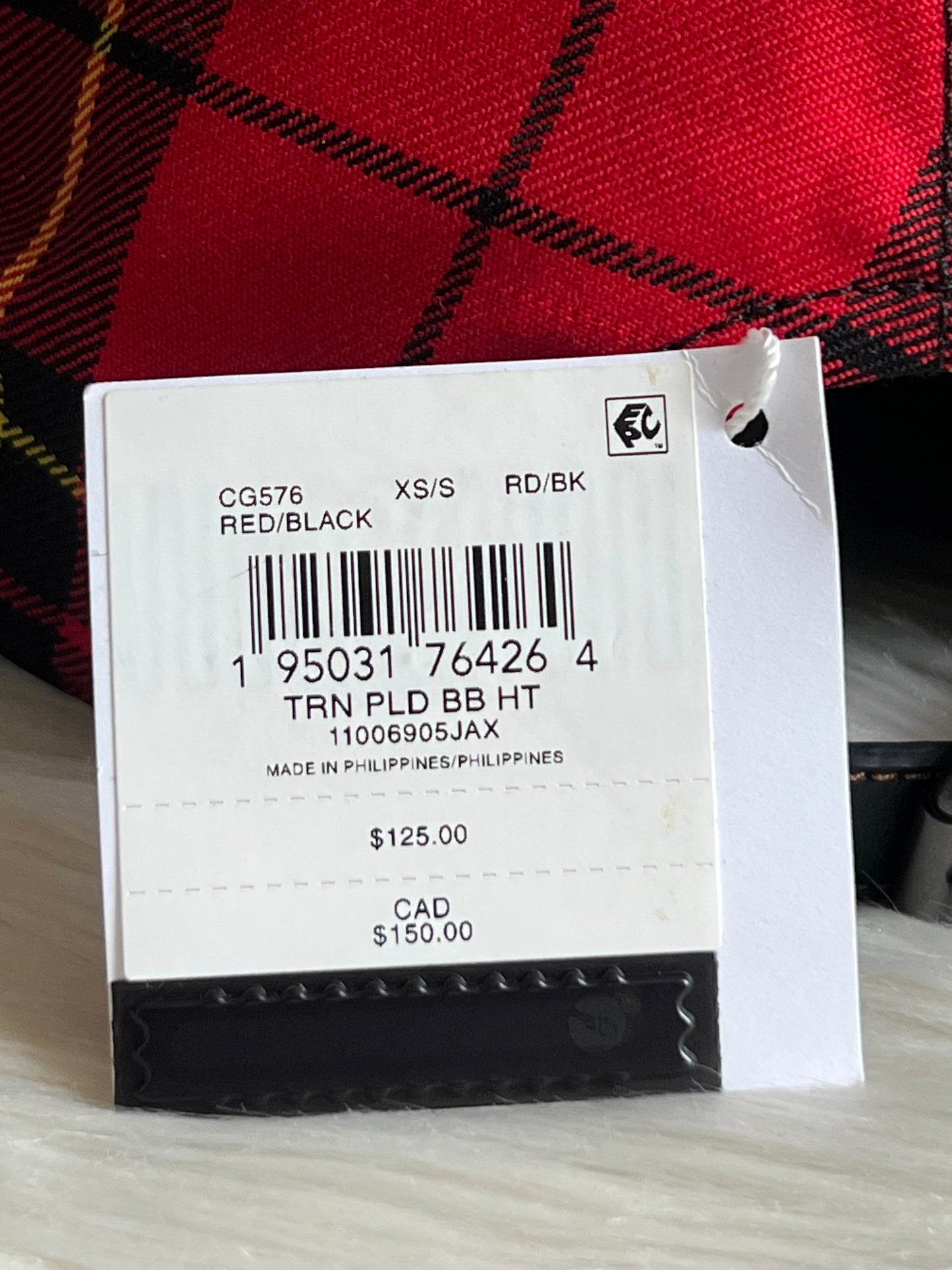 Coach Tartan Plaid Print Baseball Hat