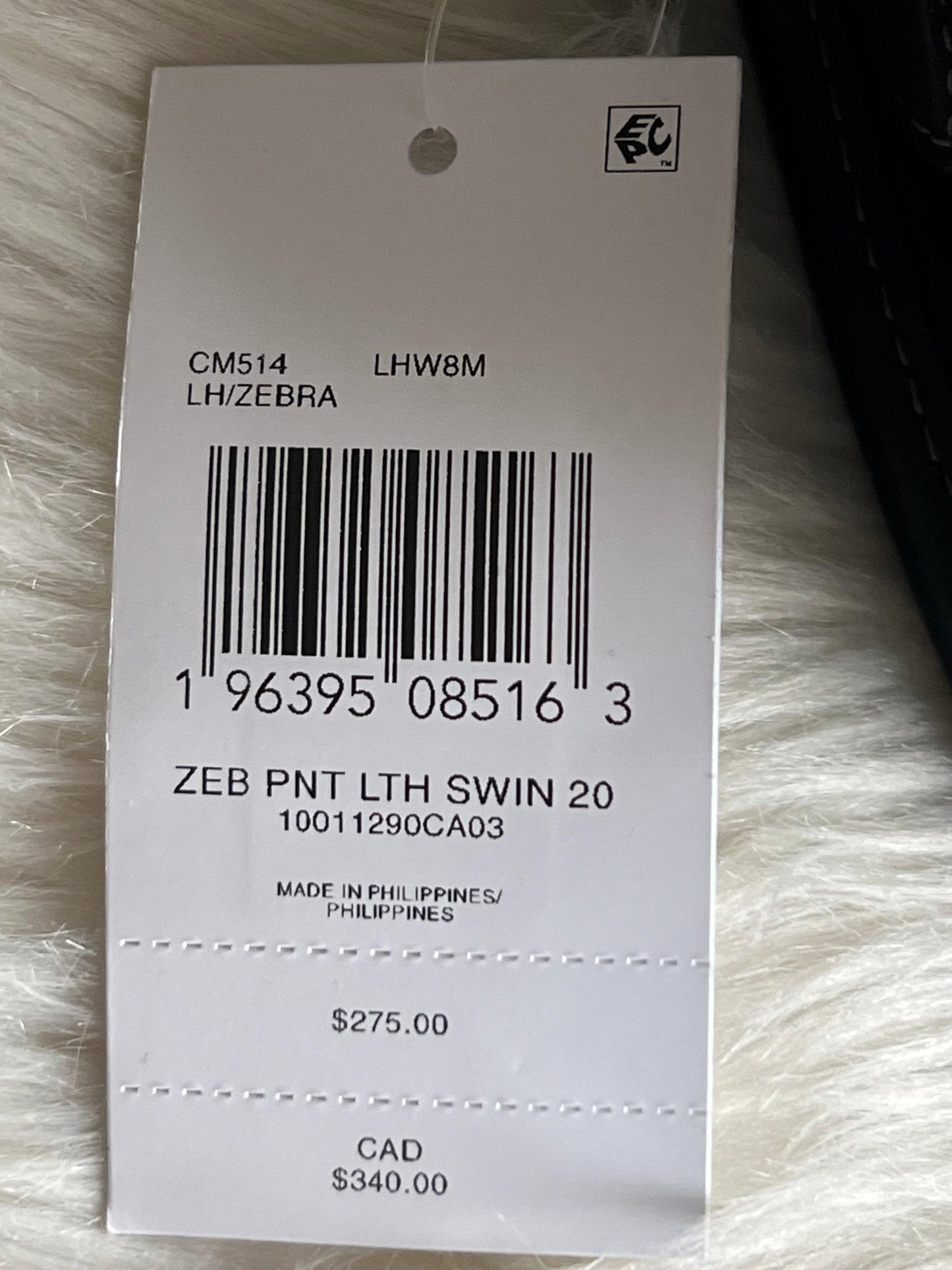 Coach Swinger 20 with Zebra Print