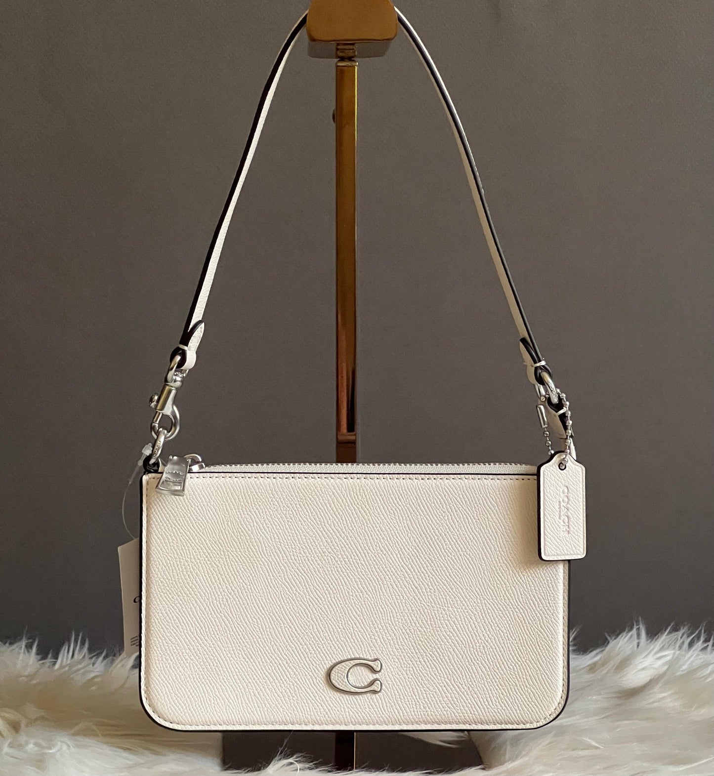 Coach Pouch Bag with Signature Canvas Detail