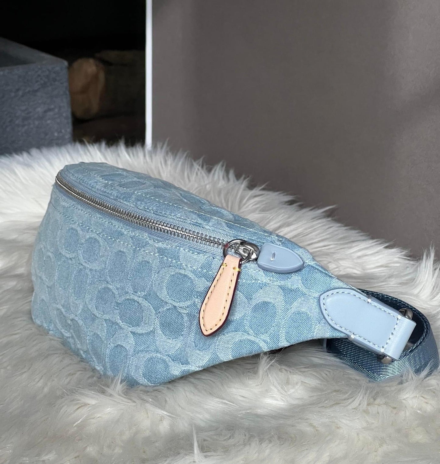 Coach Charter Belt Bag 7 in Signature Denim