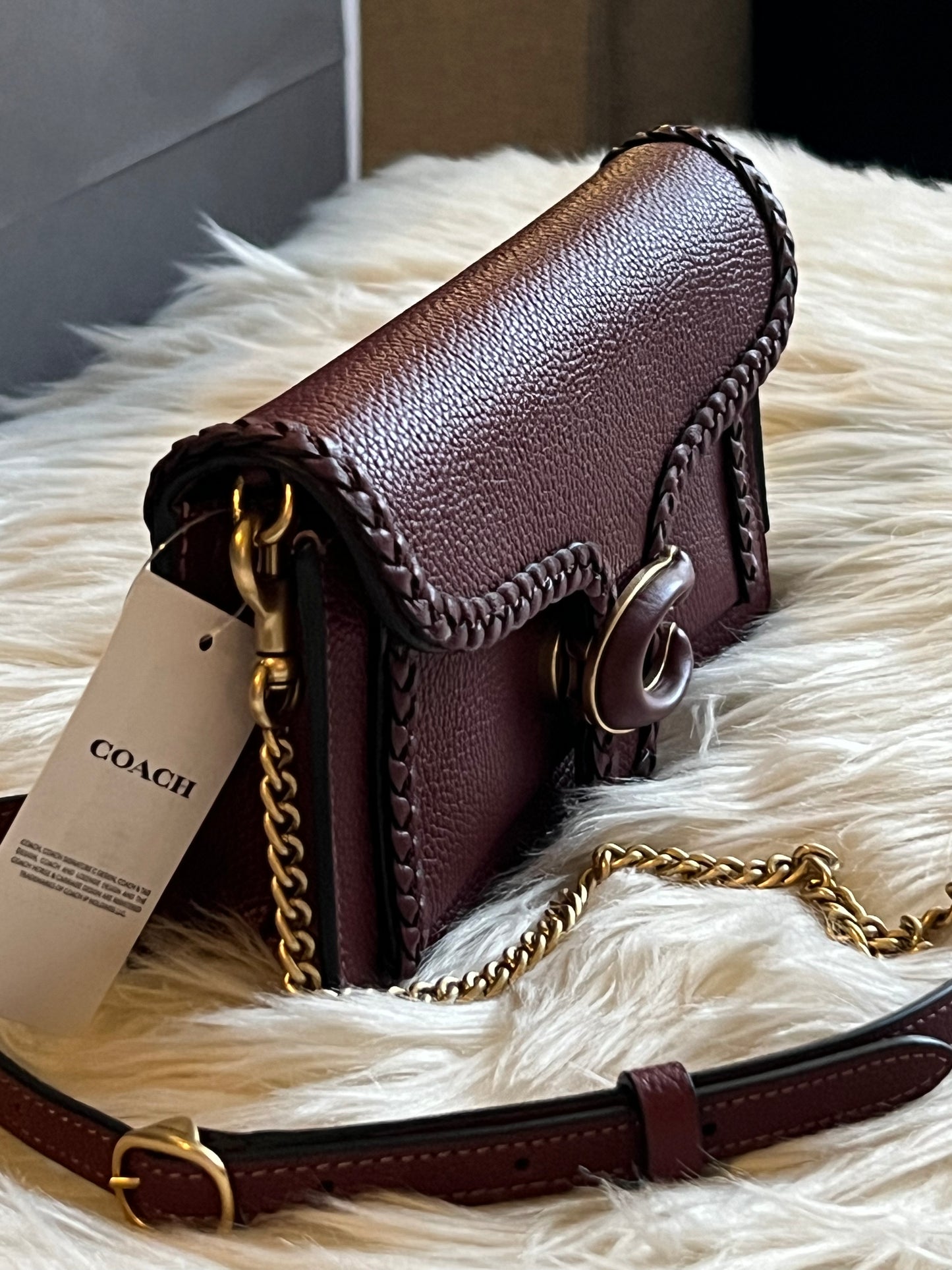 Coach Tabby Chain Clutch with Braid