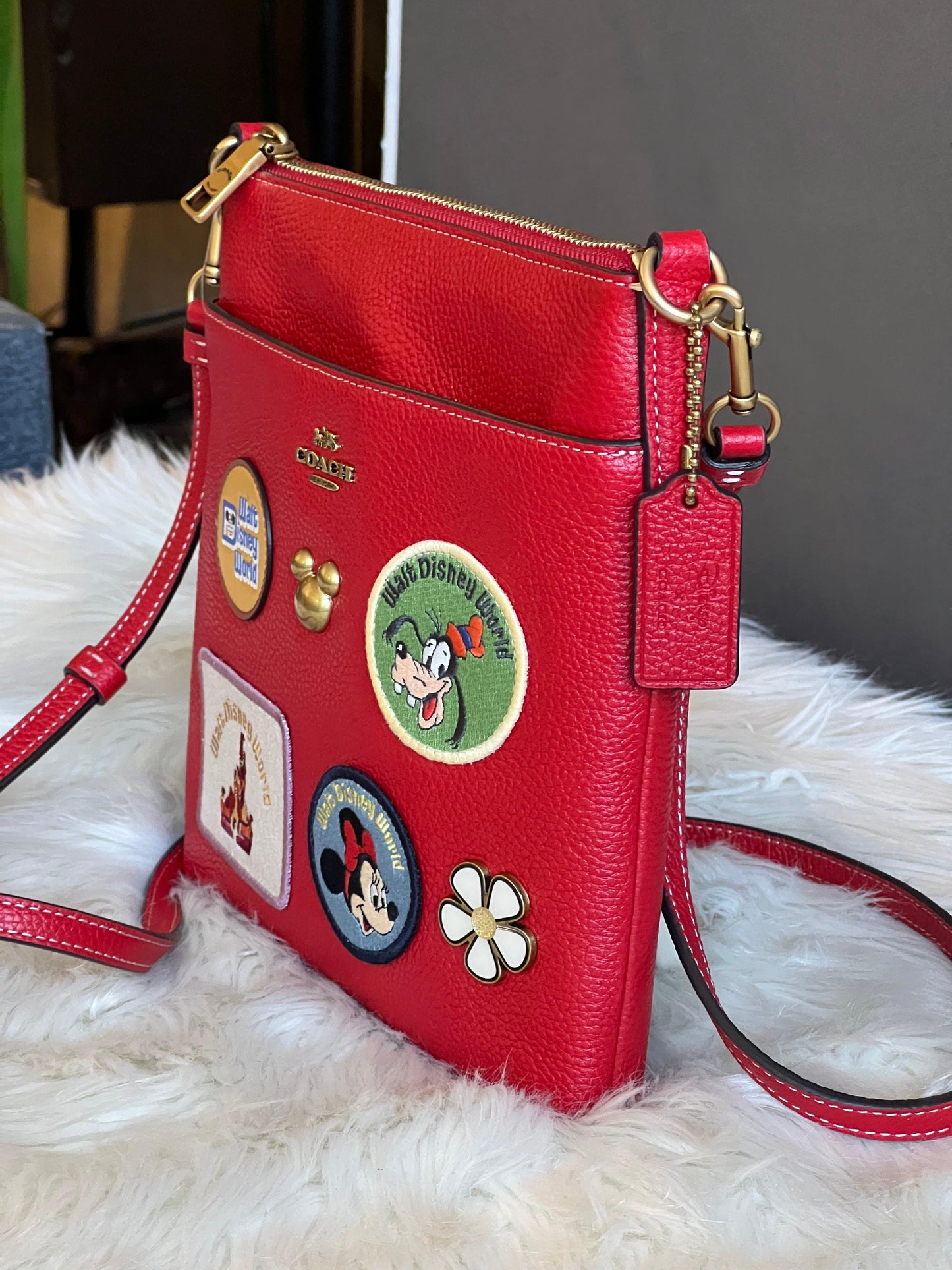 Disney X Coach Kitt Messenger Crossbody With Patches