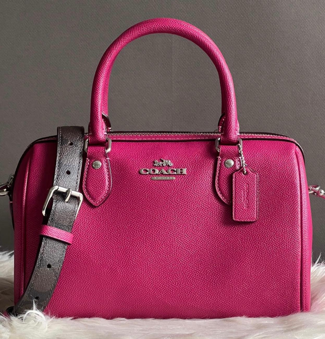Coach Rowan Satchel with Signature Canvas Detail