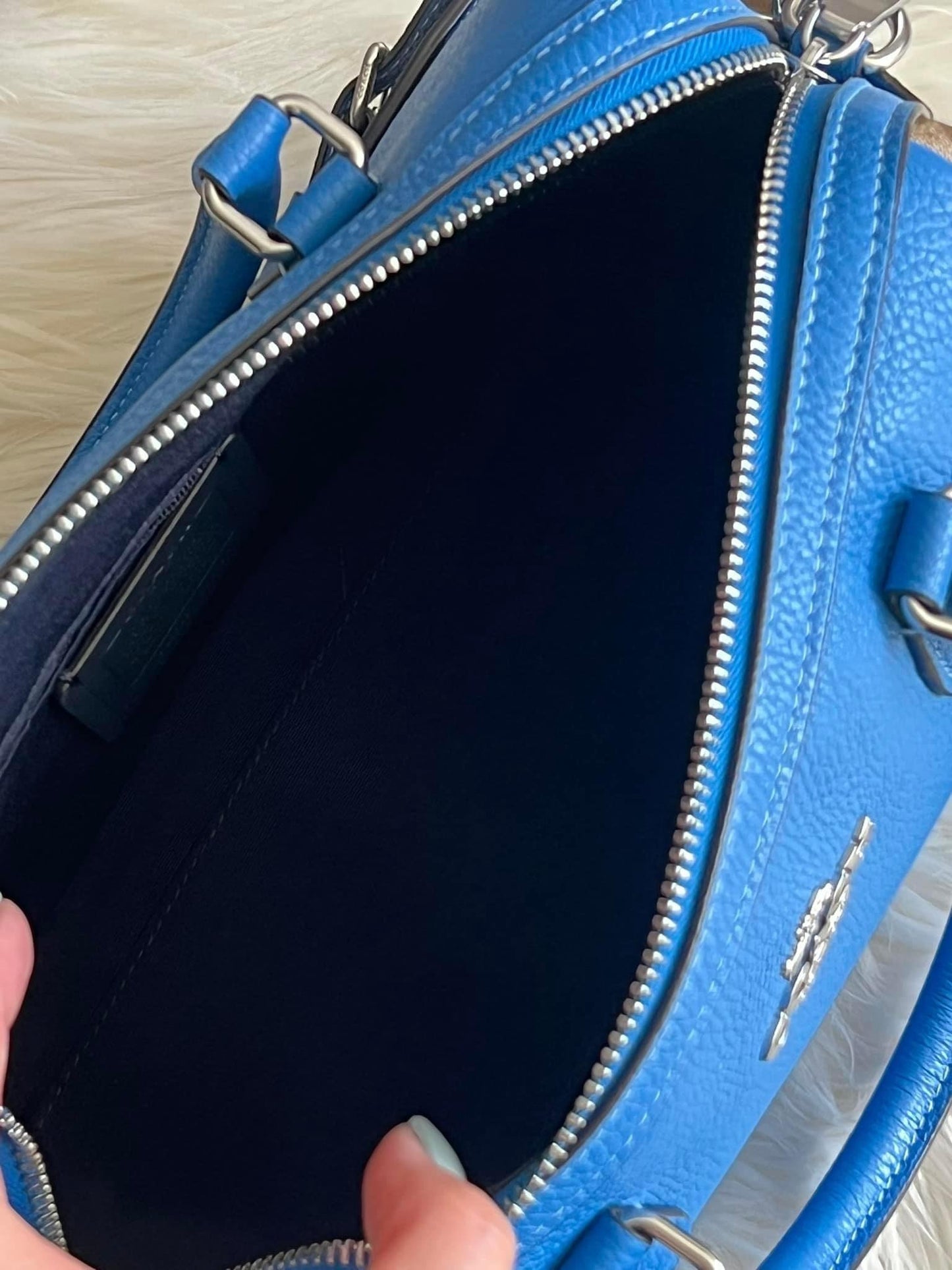 Coach Rowan Satchel with Signature Canvas Detail