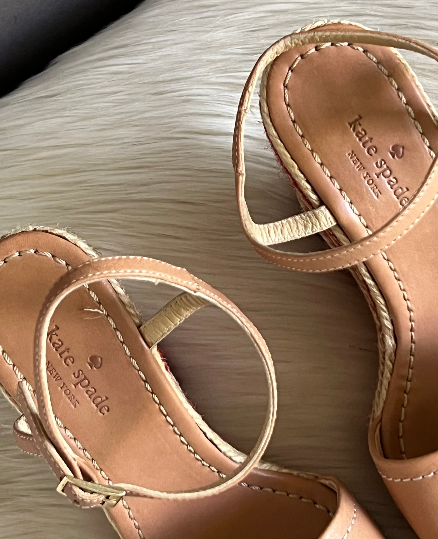Kate Spade Espadrille Striped Wedge Sandal