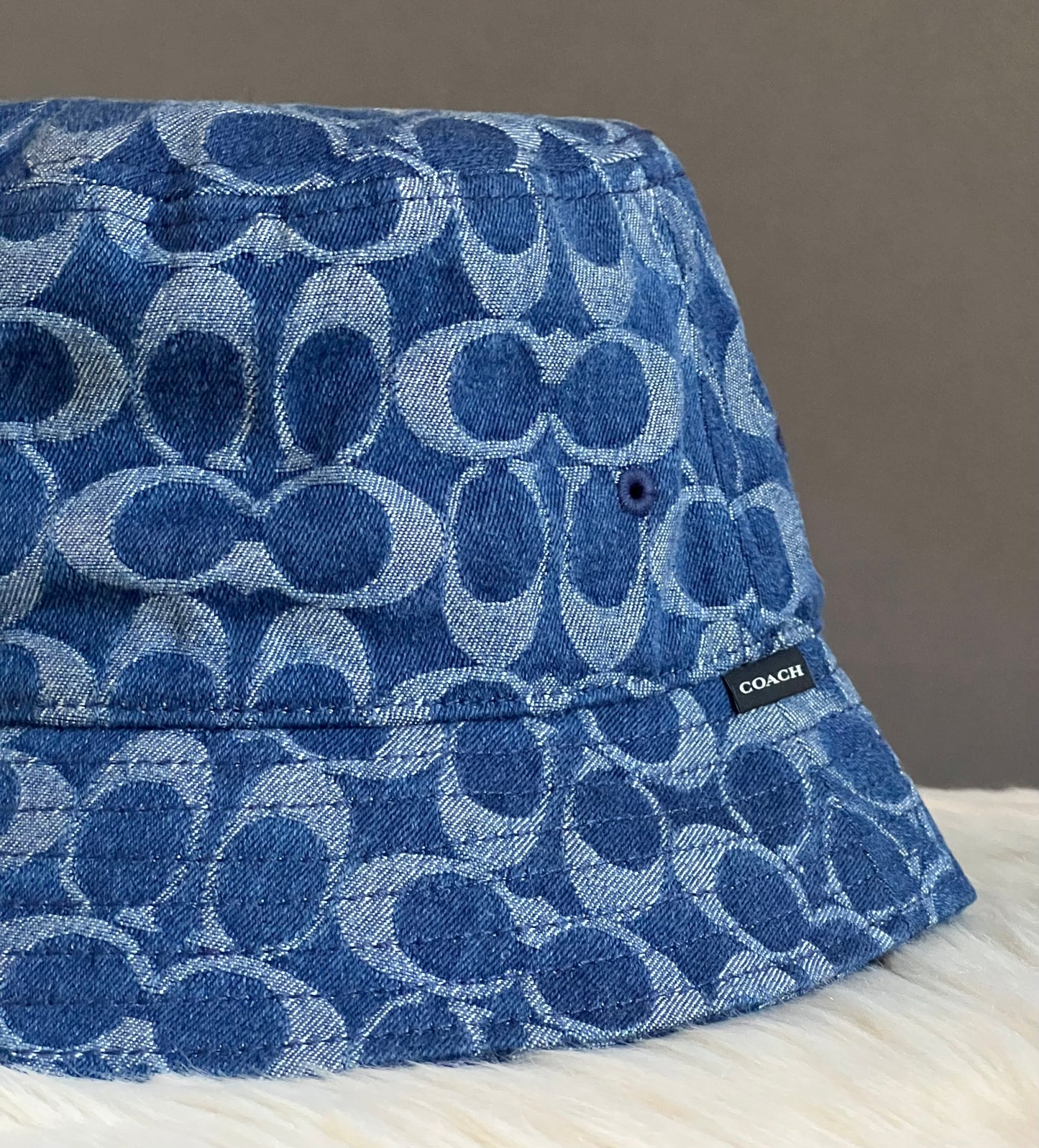 Coach Signature Denim Bucket Hat