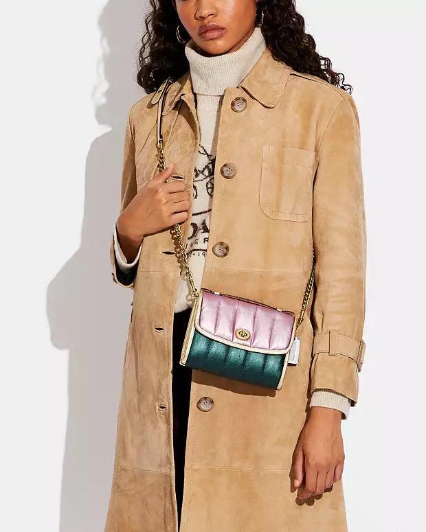 Coach Kip Turnlock Crossbody with Colorblock Quilting