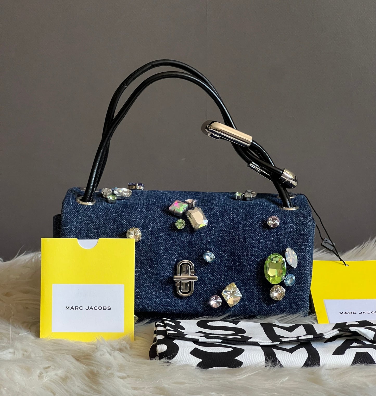 Marc Jacobs The Gem Denim Mini Dual Bag