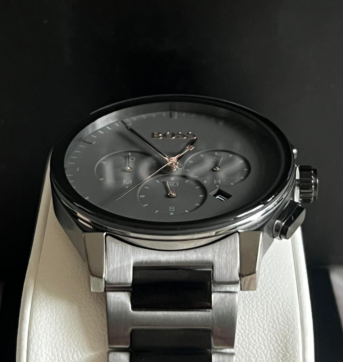 Hugo Boss Men’s Peak Chronograph Watch in Rose Gold Dial
