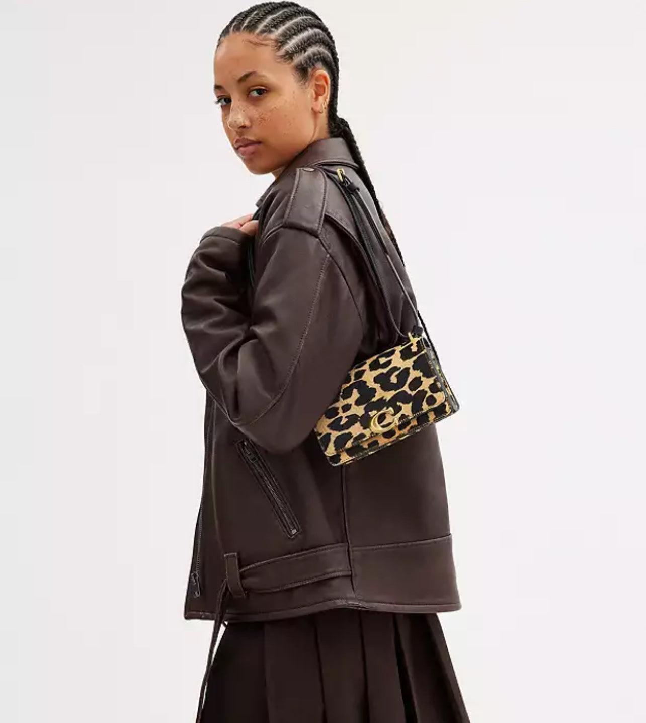 Coach Bandit Crossbody in Haircalf with Leopard Print