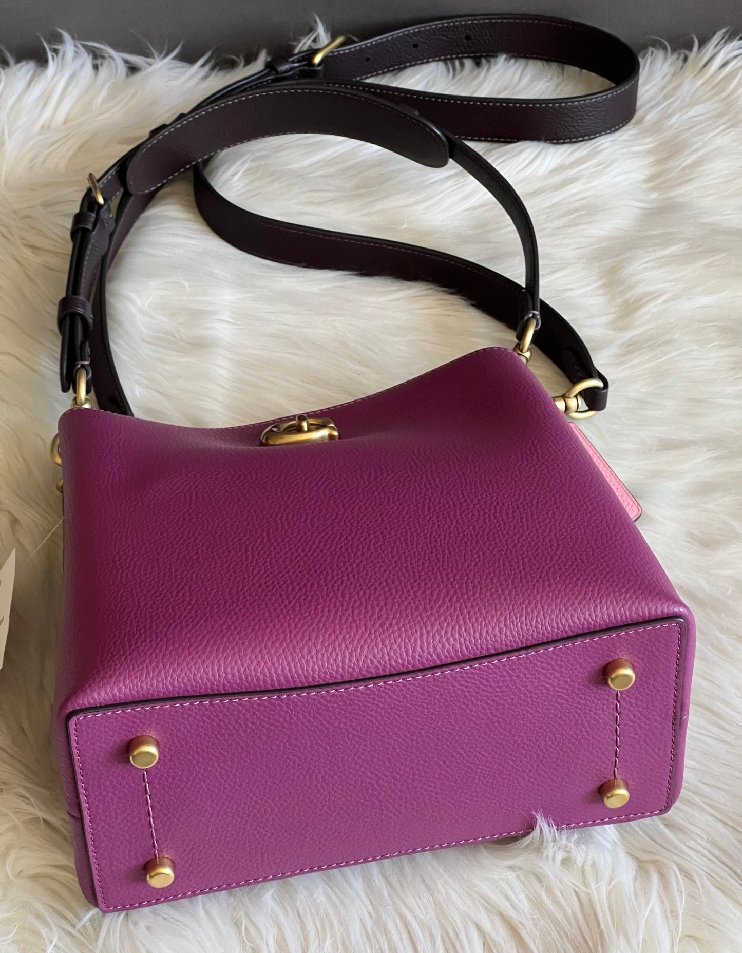 Coach Willow Bucket Bag in Colorblock with Signature Canvas Interior