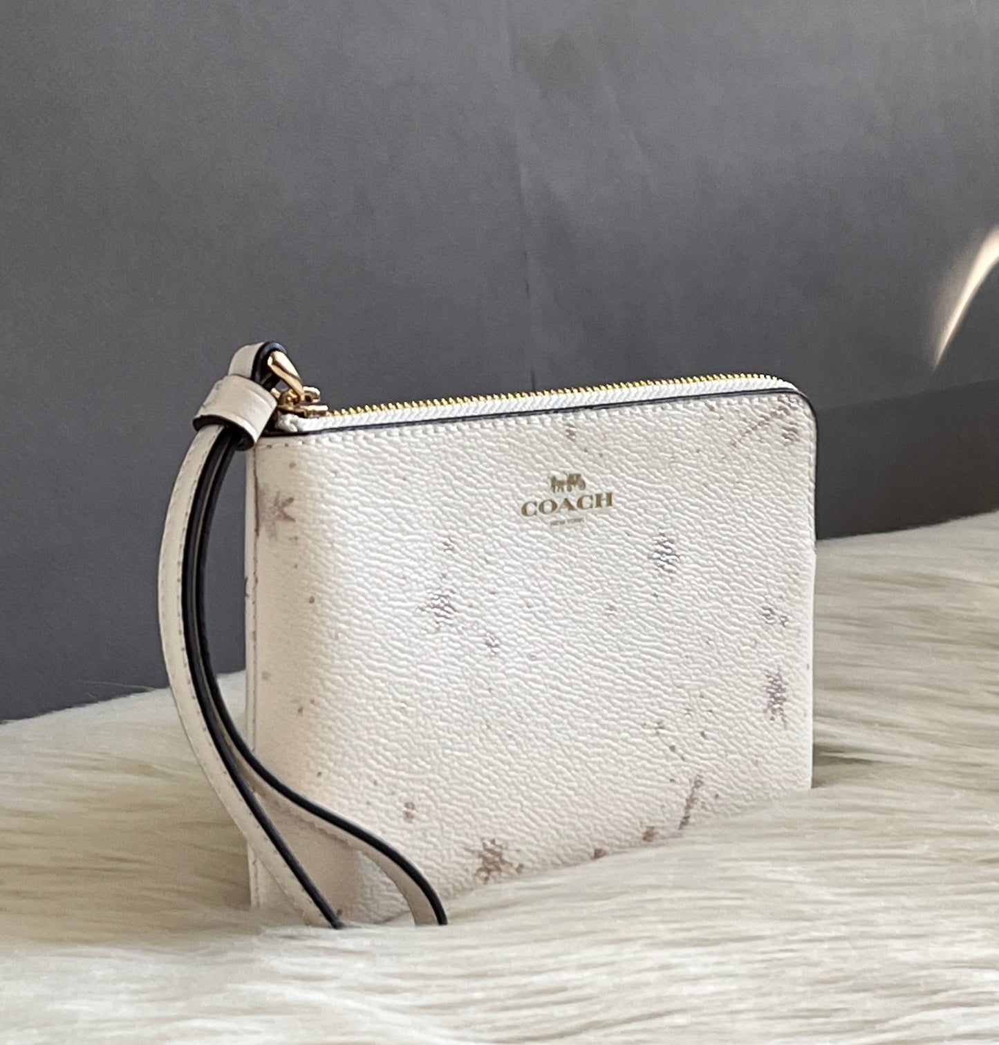 Coach Corner Zip Wrislet With Star Print