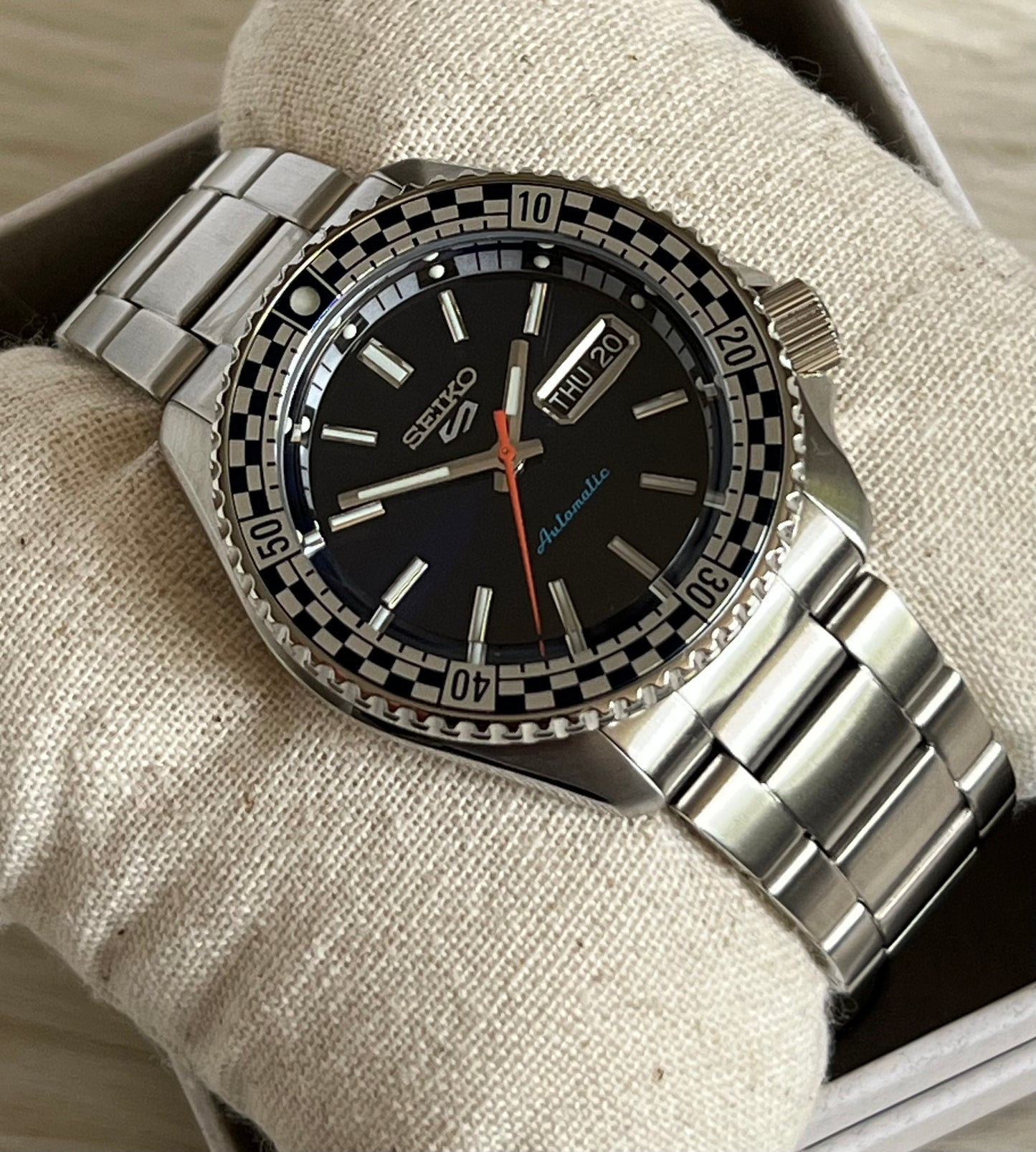 Seiko Unisex 5 Sports Checker Flag Automatic Watch