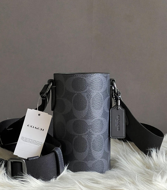 Coach Water Bottle Crossbody in Signature Canvas